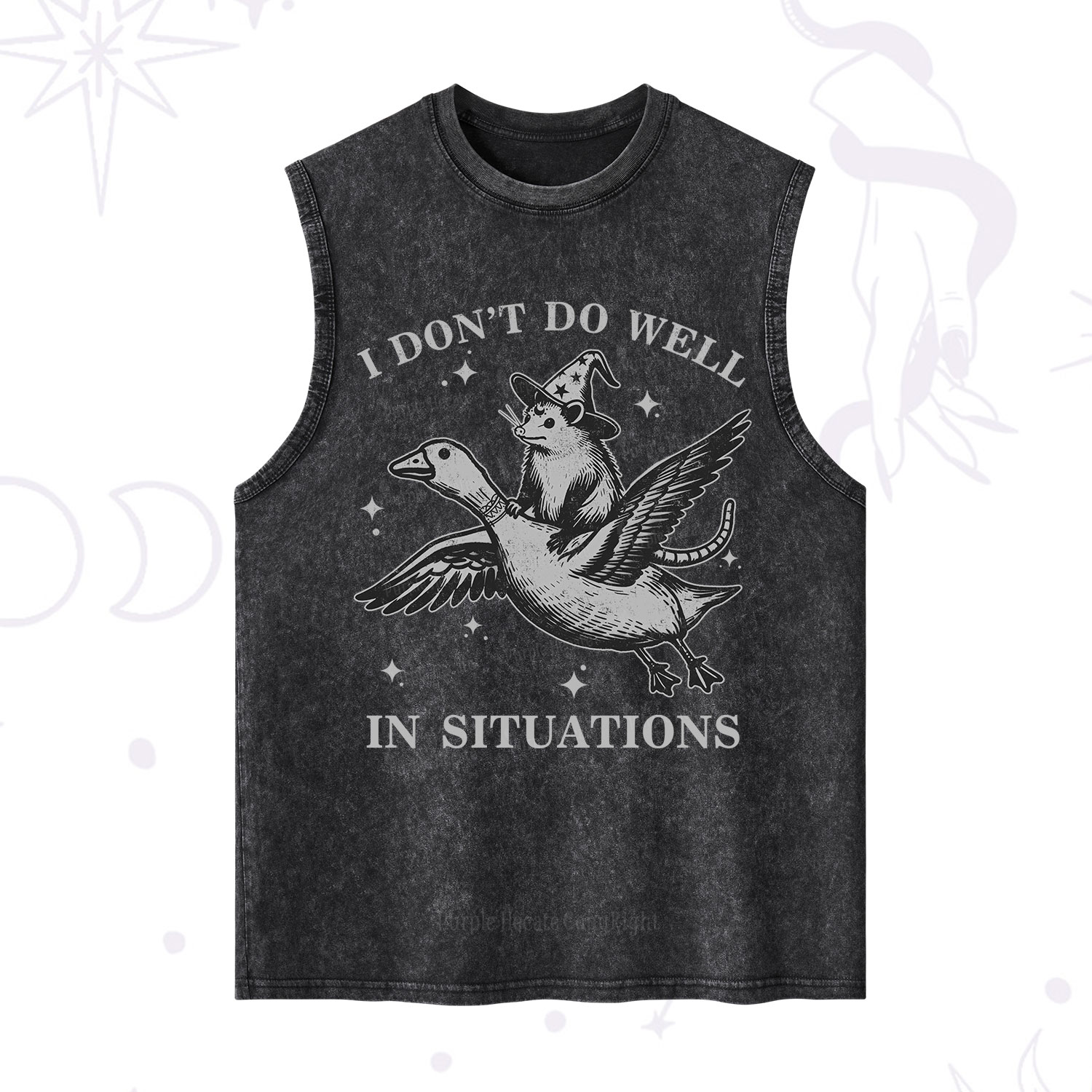 Purplehecate I Don't Do Well In Situations Washed Tank