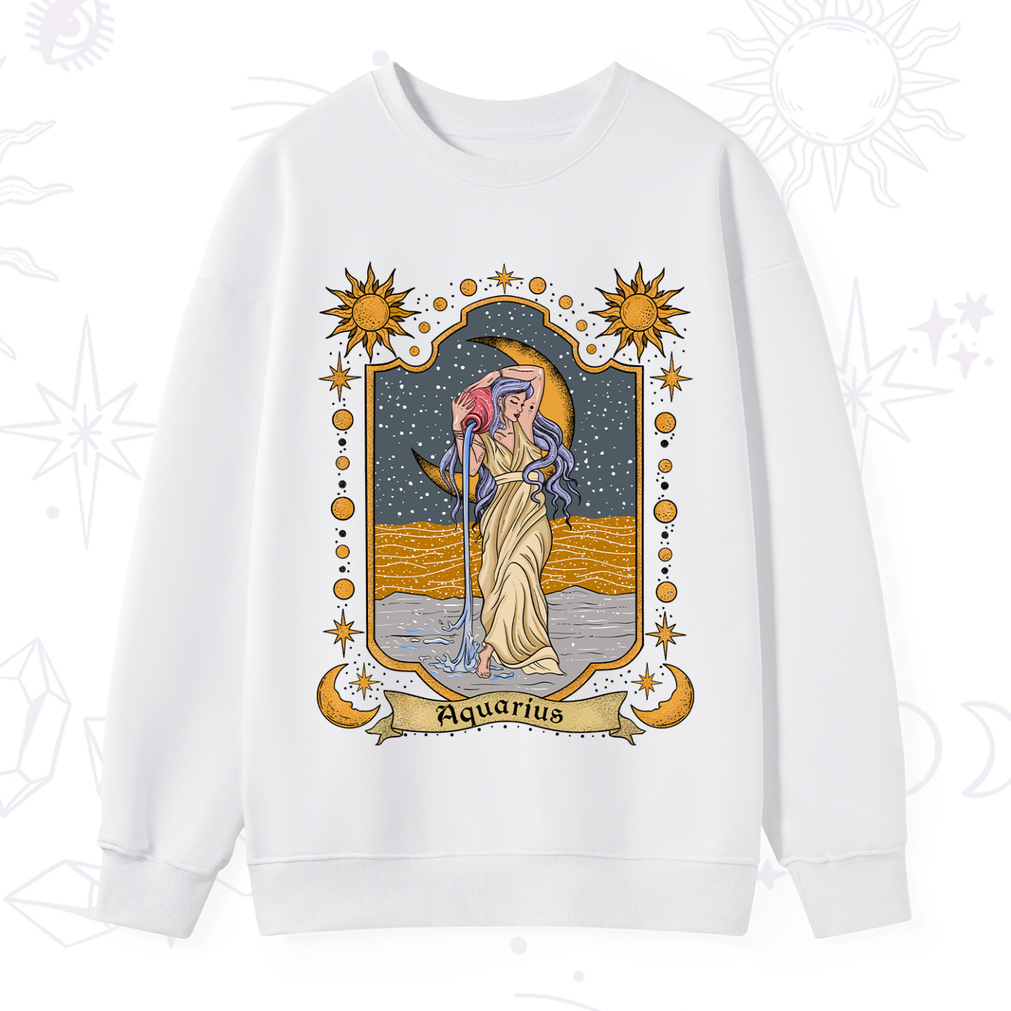 Purplehecate Aquarius Zodiac Sweatshirt