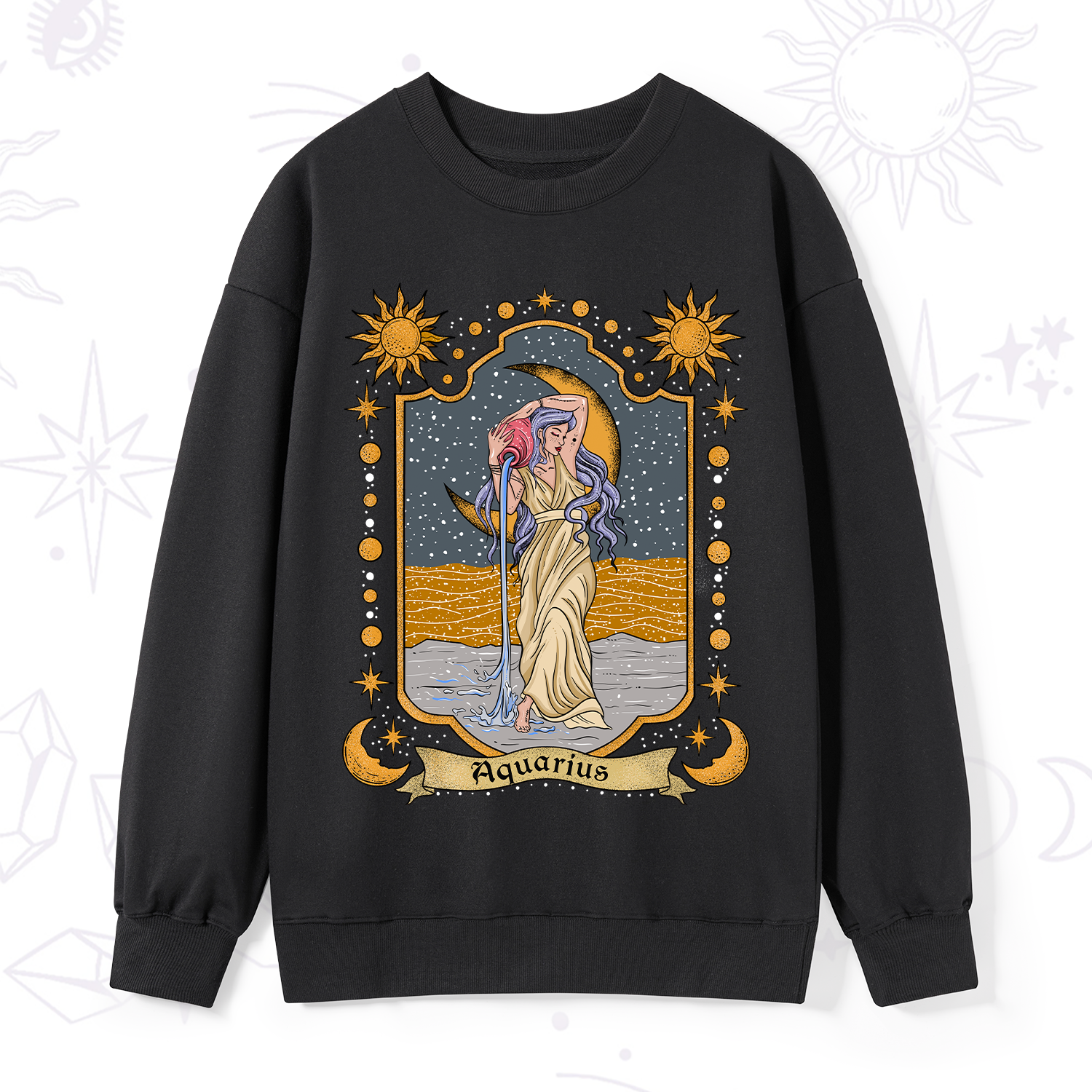 Purplehecate Aquarius Zodiac Sweatshirt