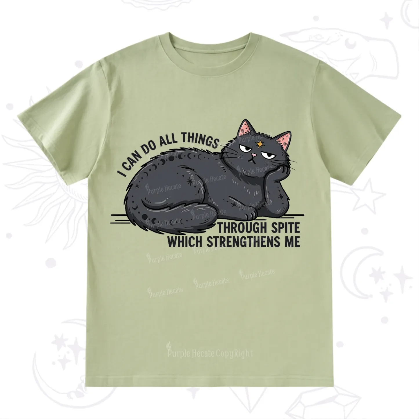 Purplehecate I Can Do All Things Spiteful Cat T-Shirt