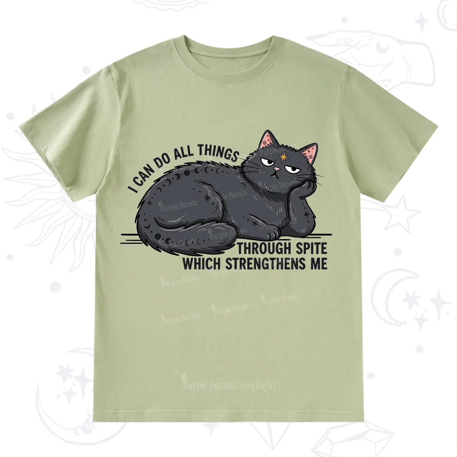 Purplehecate I Can Do All Things Spiteful Cat T-Shirt