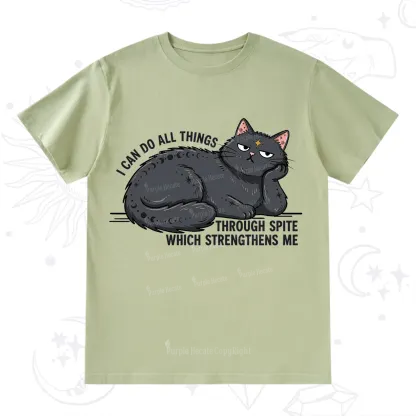 Purplehecate I Can Do All Things Spiteful Cat T-Shirt