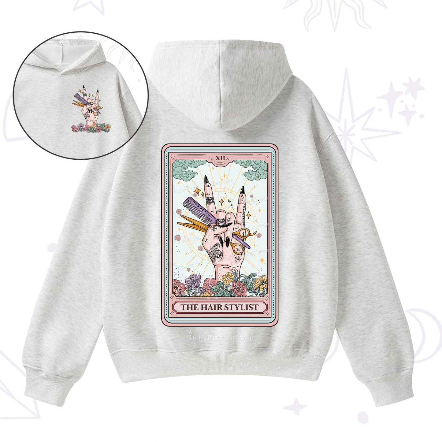 Purplehecate The Hair Stylist Tarot Fleece Hoodie Suit