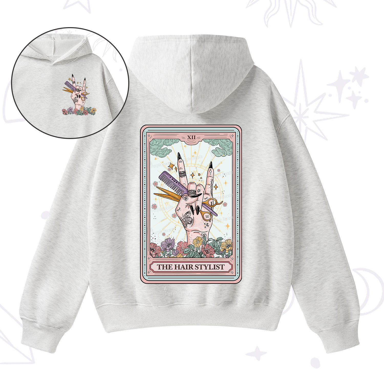 Purplehecate The Hair Stylist Tarot Fleece Hoodie Suit