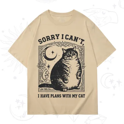 Purplehecate Sorry I Can't I Have Plans With My Cat T-Shirt