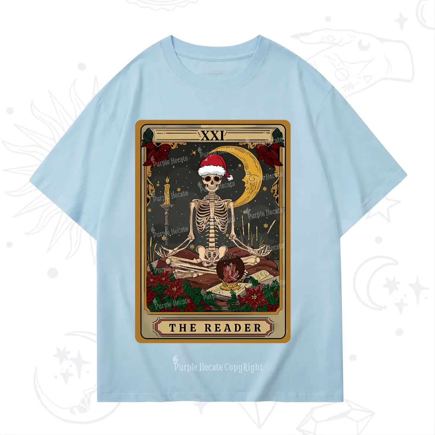Purplehecate The Reader Tarot Christmas T-Shirt
