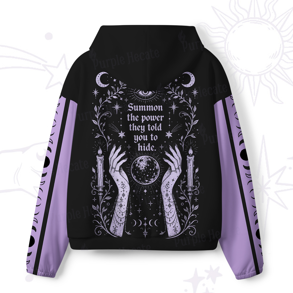 Purplehecate Summon The Power All-Over Print Hoodie