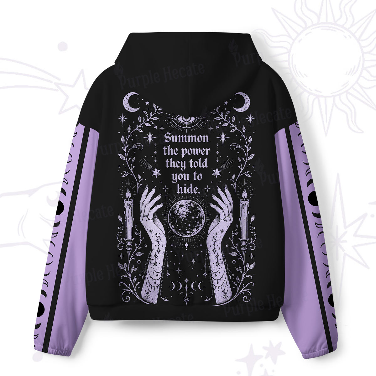 Purplehecate Summon The Power All-Over Print Hoodie