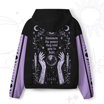 Purplehecate Summon The Power All-Over Print Hoodie