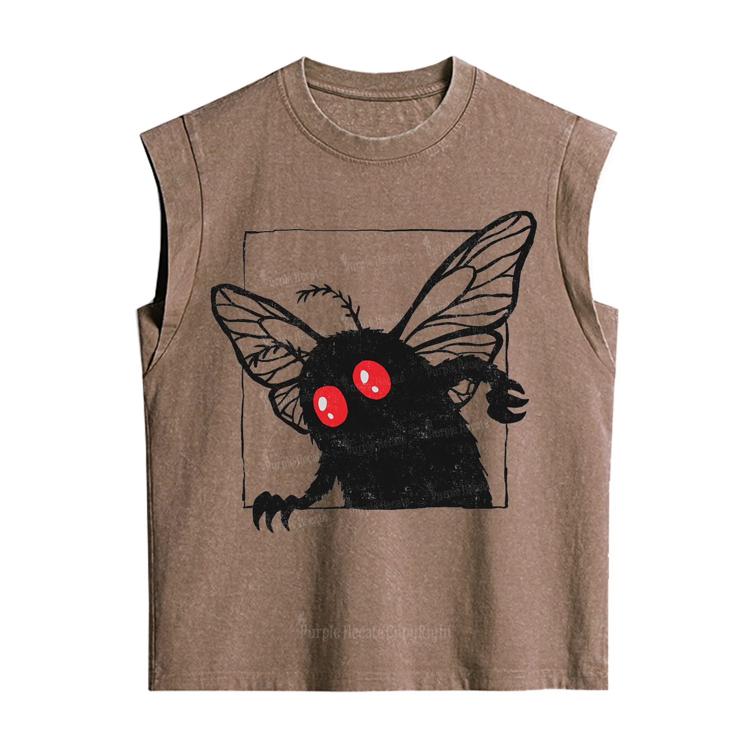 Purplehecate The Curious Mothman Vintage Washed Tank