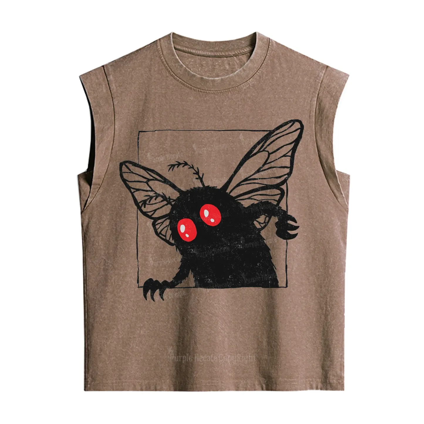 Purplehecate The Curious Mothman Vintage Washed Tank