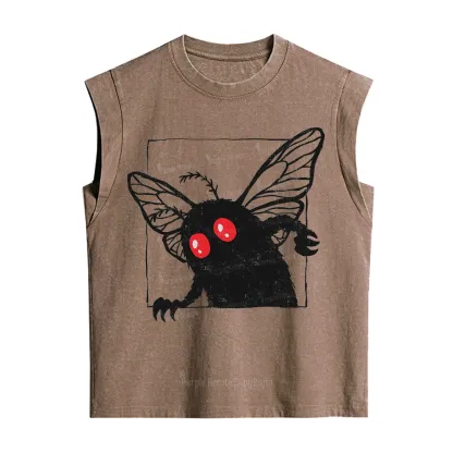 Purplehecate The Curious Mothman Vintage Washed Tank