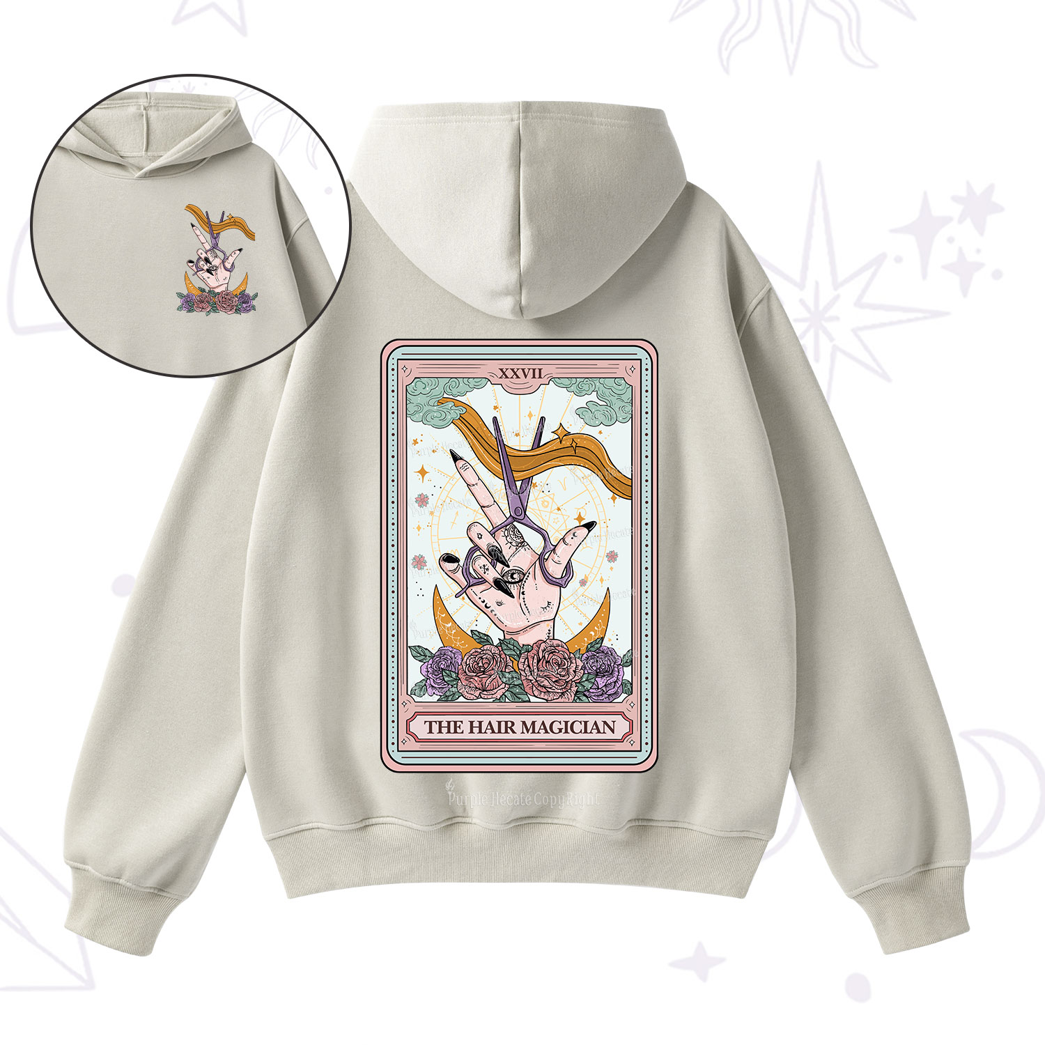 Purplehecate The Hair Magician Tarot Fleece Hoodie Suit
