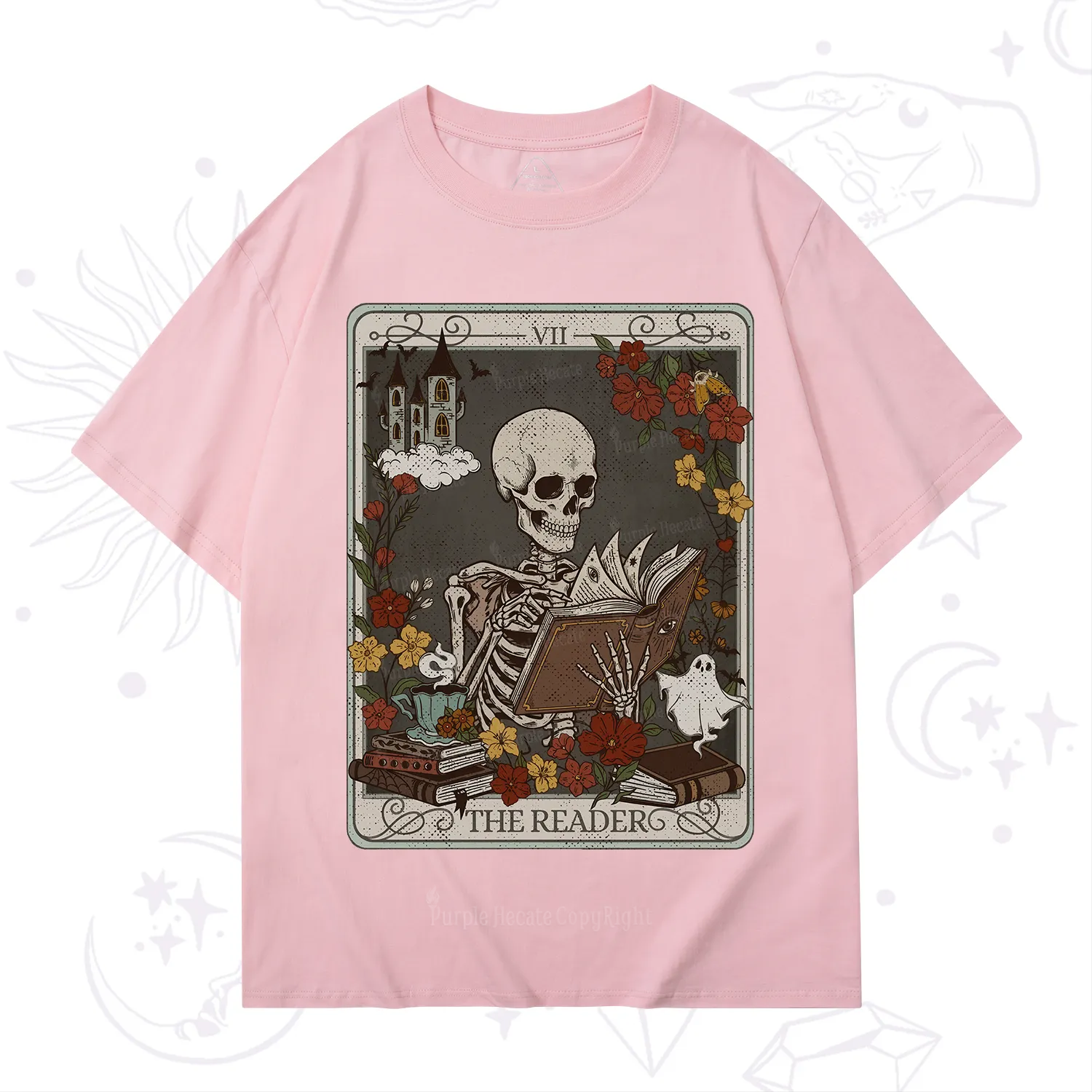Purplehecate The Reader Tarot Card T-Shirt