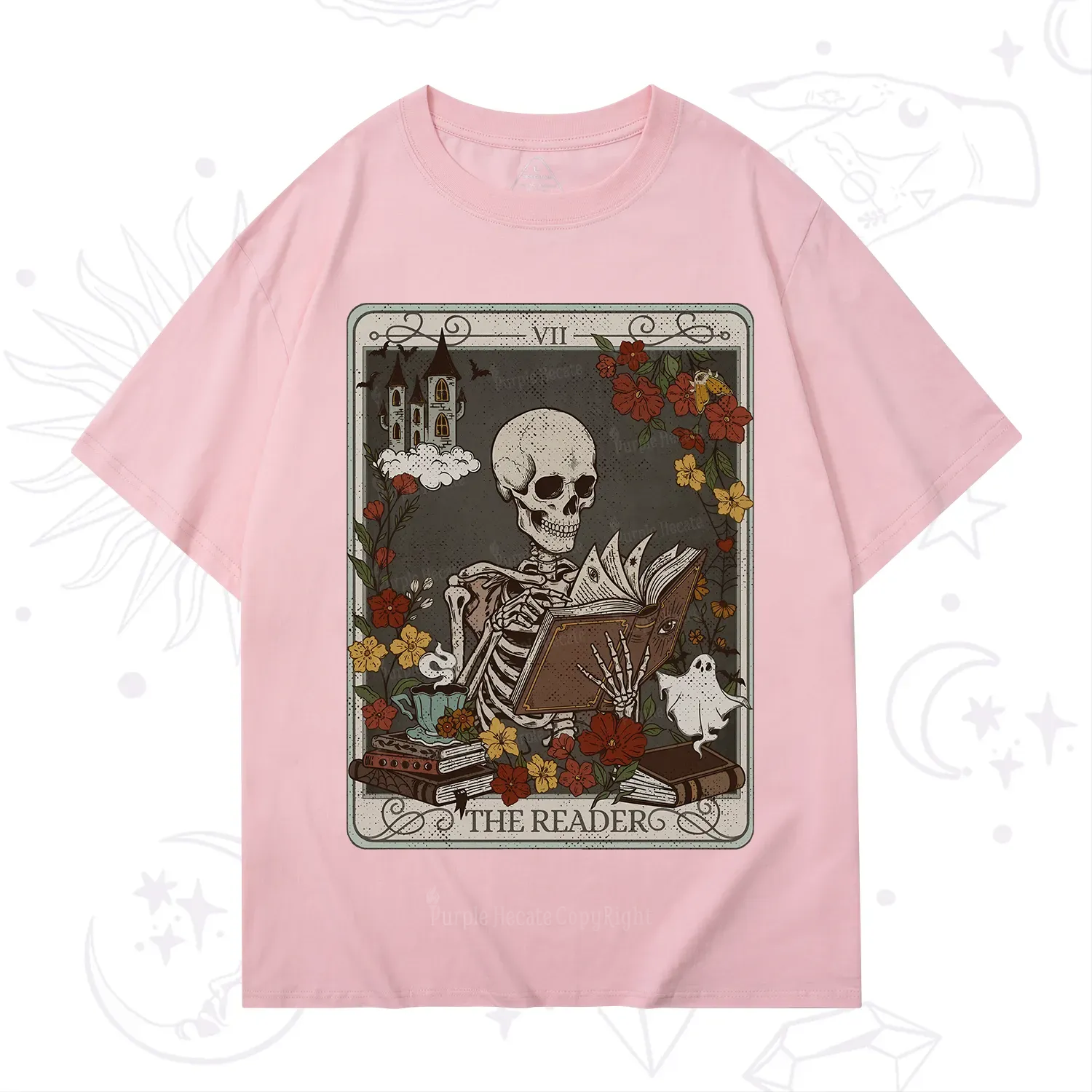 Purplehecate The Reader Tarot Card T-Shirt