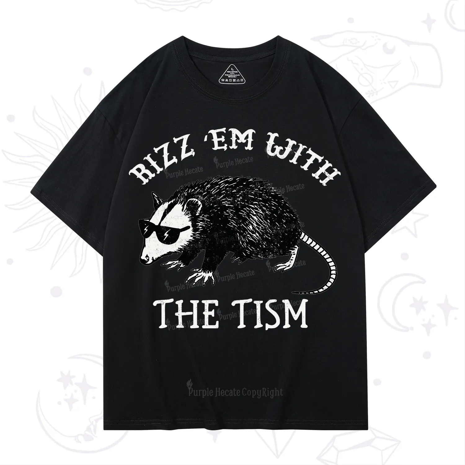 Purplehecate Rizz Em With The Tism Opossum T-Shirt