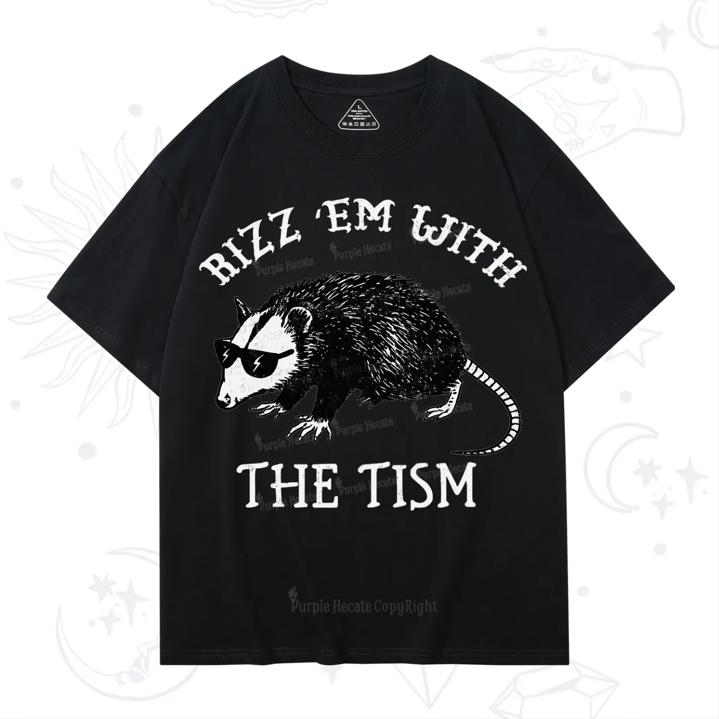 Purplehecate Rizz Em With The Tism Opossum T-Shirt