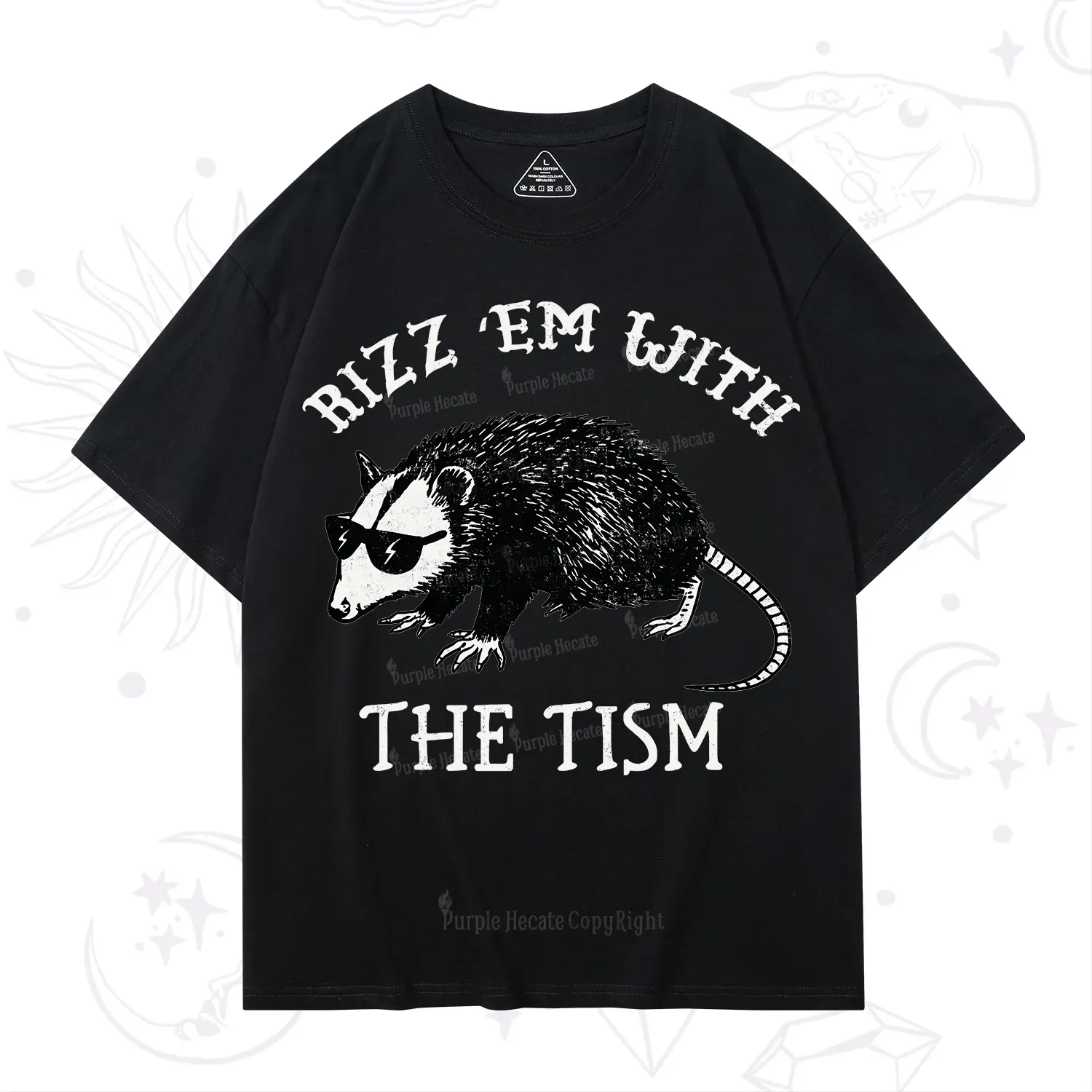 Purplehecate Rizz Em With The Tism Opossum T-Shirt