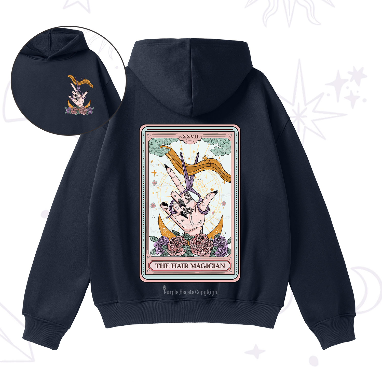 Purplehecate The Hair Magician Tarot Fleece Hoodie Suit