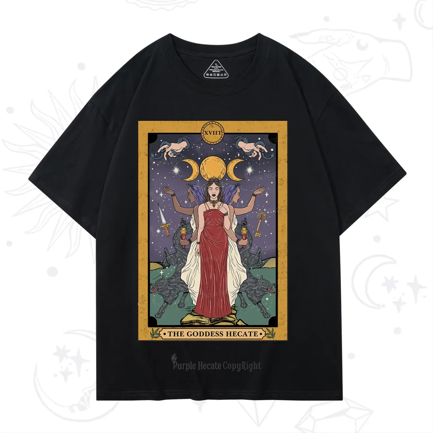Purplehecate The Goddess Hecate Tarot T-Shirt