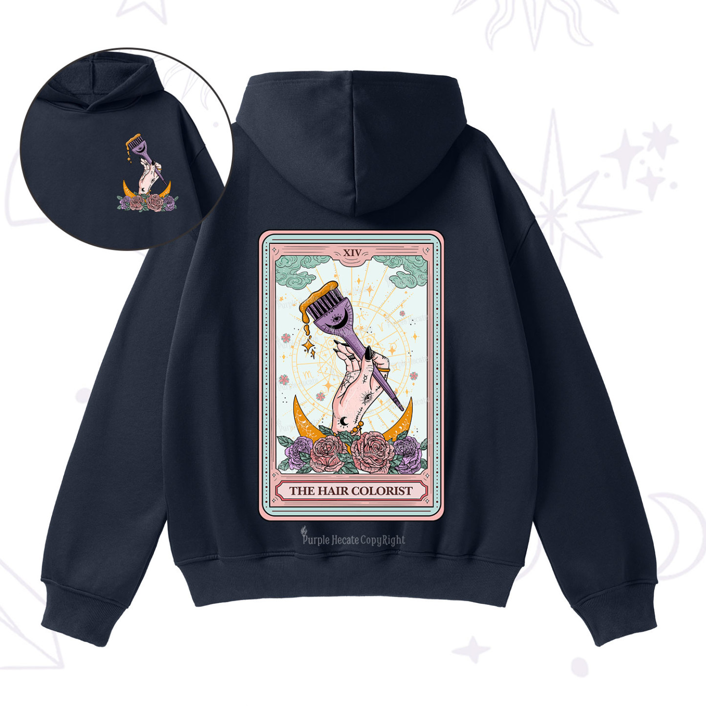 Purplehecate The Hair Colorist Tarot Fleece Hoodie Suit