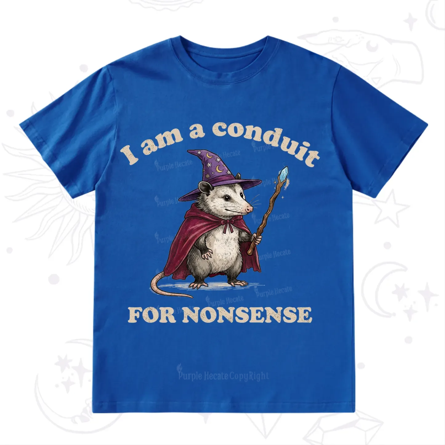 Purplehecate I Am A Conduit for Nonsense Possum T-Shirt