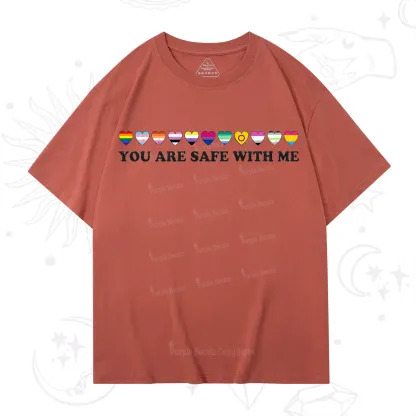Purplehecate You Are Safe With Me Pride T-Shirt