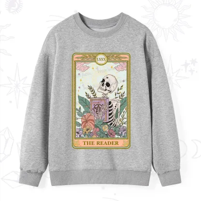 Purplehecate The Reader Occult Tarot Skeleton Sweatshirt