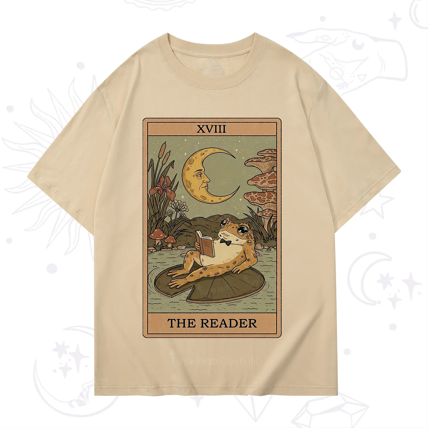 Purplehecate The Reader Frog Tarot T-Shirt
