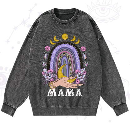 Purplehecate Gothic Mama Rainbow Washed Sweatshirt