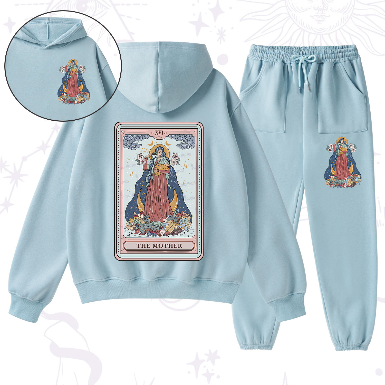 Purplehecate The Mother Tarot Fleece Hoodie Suit