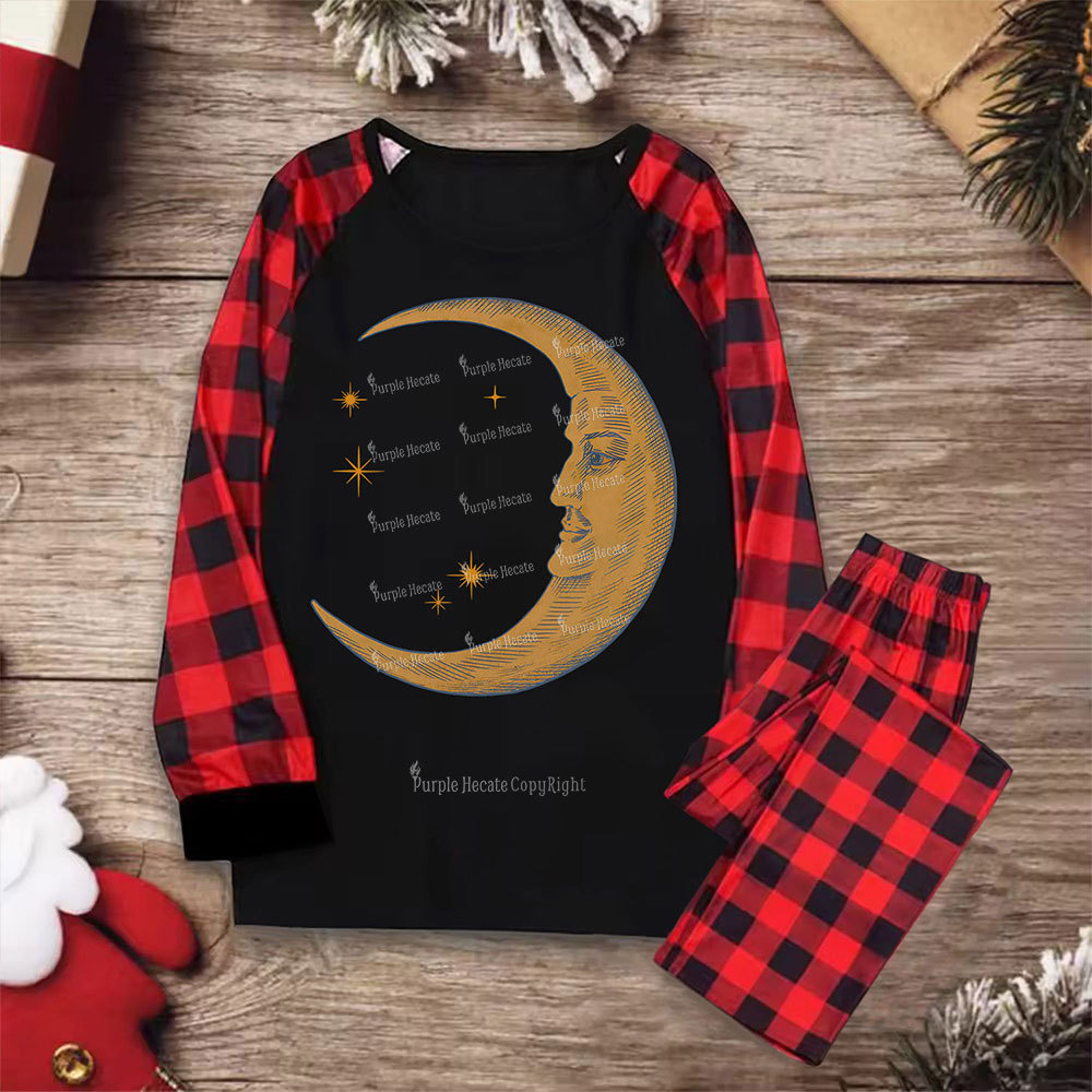 Purplehecate Celestial Moon Christmas Pajamas