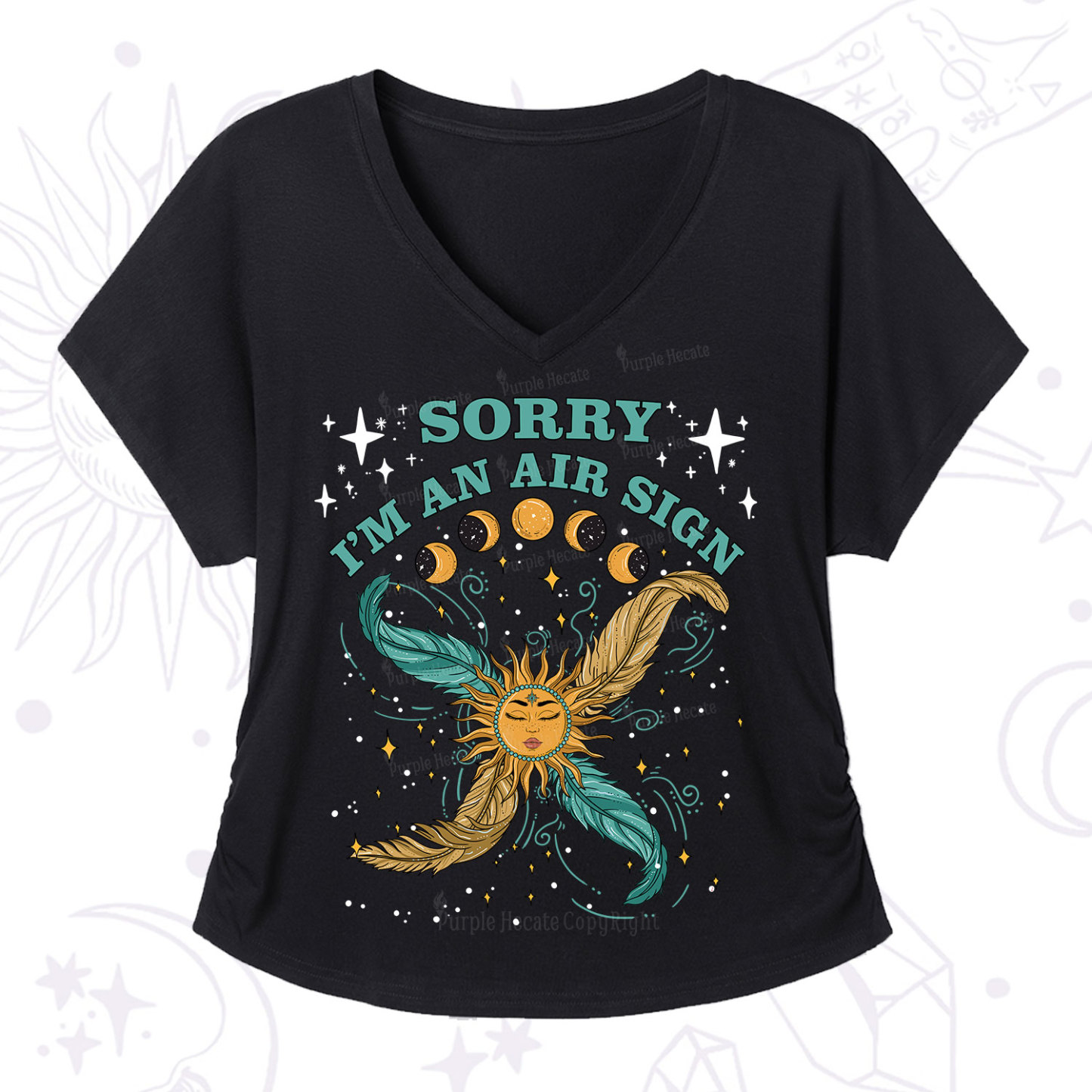 Purplehecate Sorry I'm An Air Sign V-Neck T-Shirt