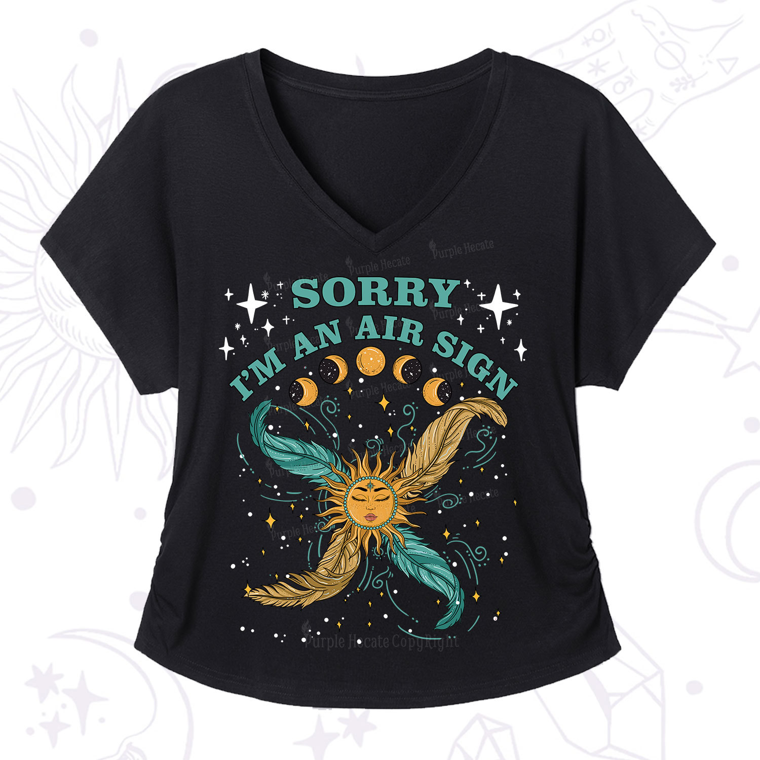 Purplehecate Sorry I'm An Air Sign V-Neck T-Shirt