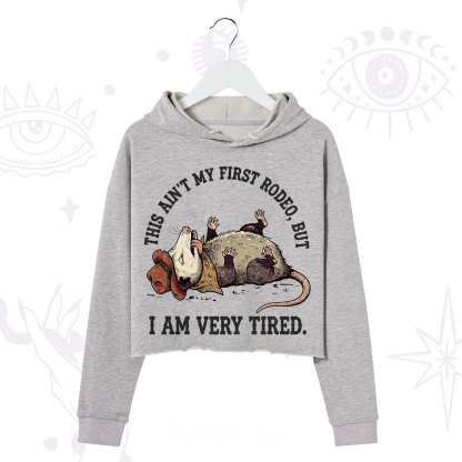 Purplehecate This Ain't My First Rodeo Crop Hoodie