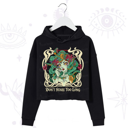 Purplehecate Don't Stare Too Long Crop Hoodie
