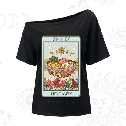 Purplehecate The Ramen Tarot One Shoulder T-Shirt