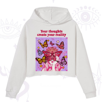 Purplehecate Create Your Reality Crop Hoodie