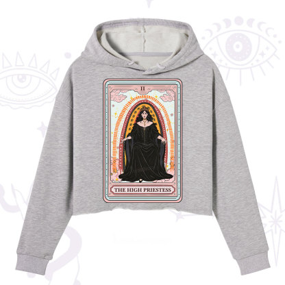 Purplehecate The High Priestess Tarot Crop Hoodie