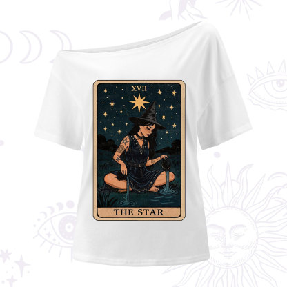 Purplehecate The Star Witch Tarot One Shoulder T-Shirt