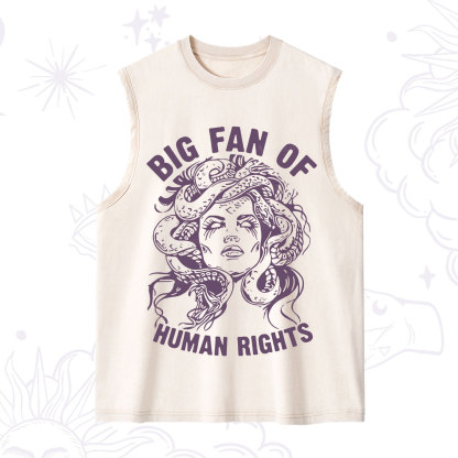 Purplehecate Big Fan of Human Rights Washed Tank