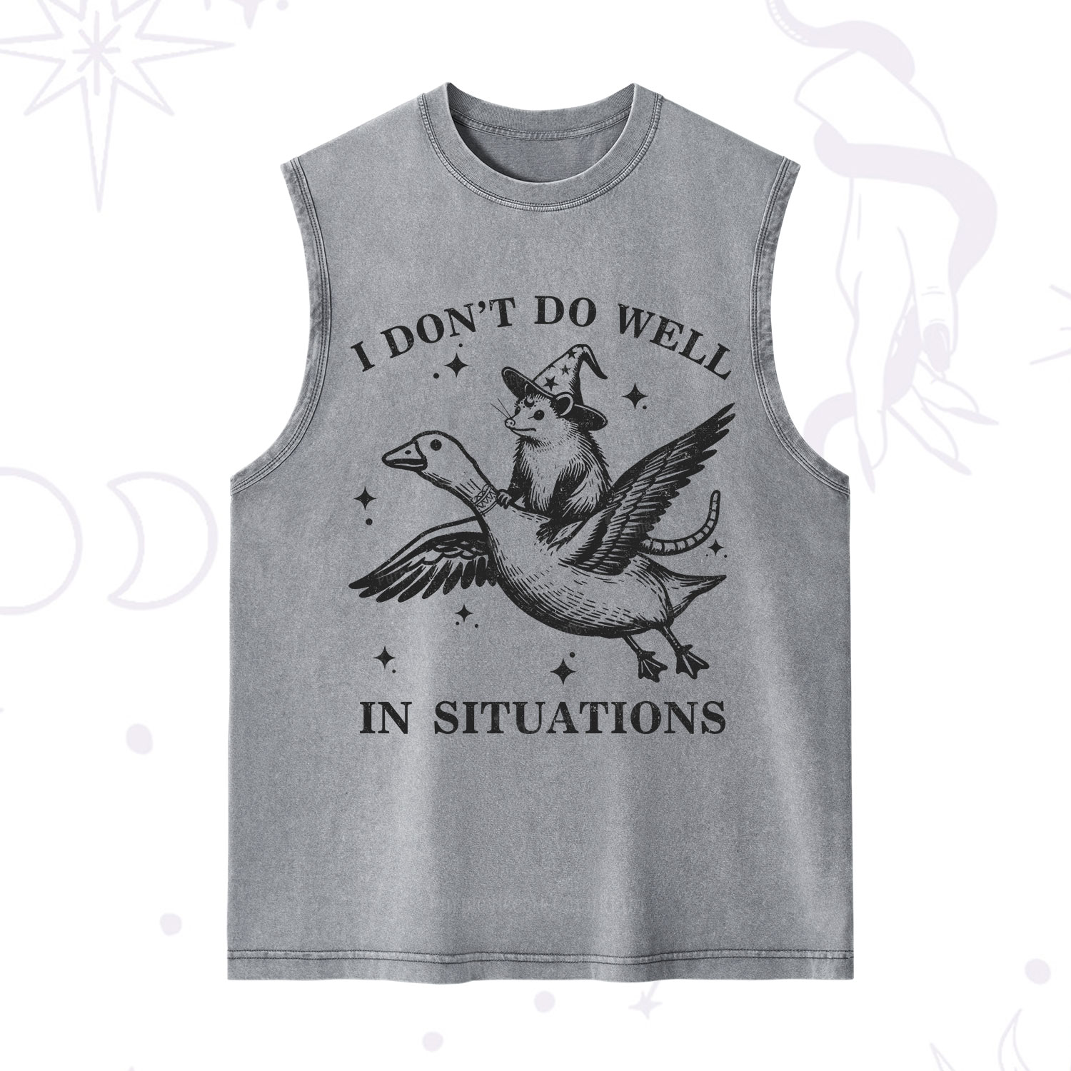 Purplehecate I Don't Do Well In Situations Washed Tank
