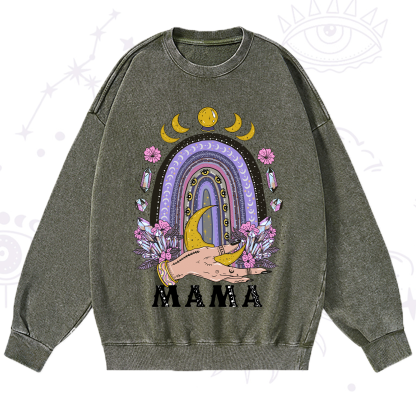 Purplehecate Gothic Mama Rainbow Washed Sweatshirt