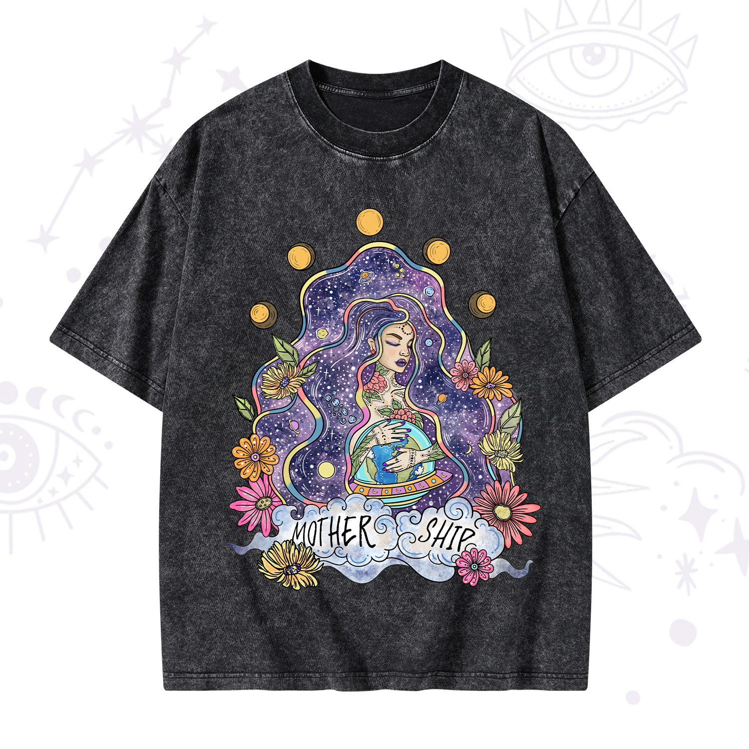 Purplehecate Mother Ship Washed T-Shirt