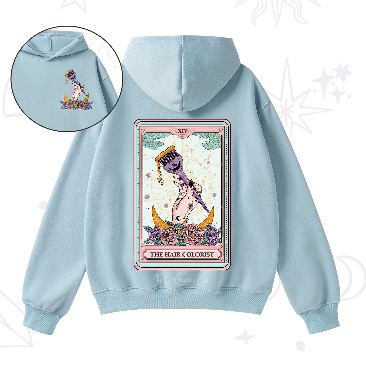 Purplehecate The Hair Colorist Tarot Fleece Hoodie Suit