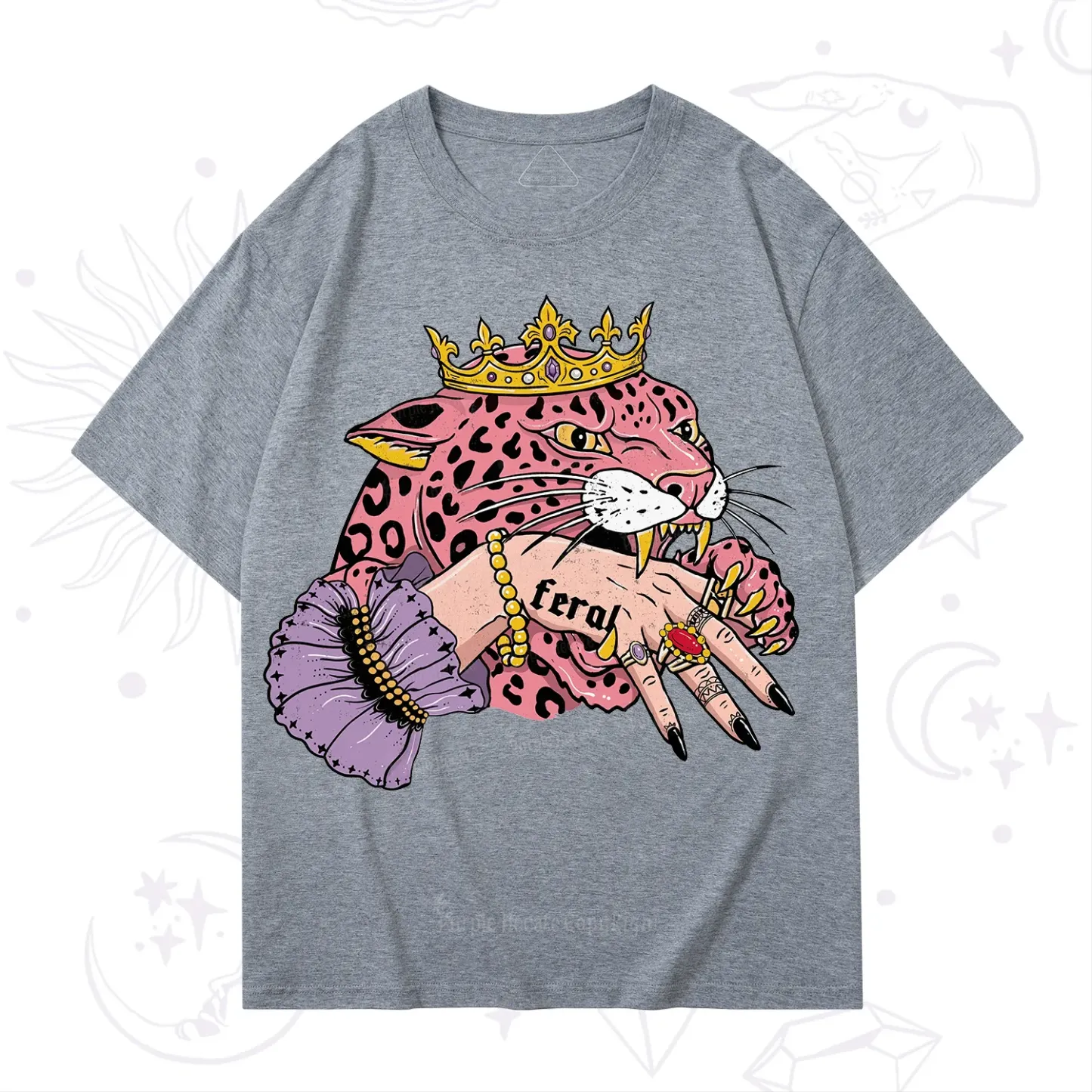 Purplehecate Feral Queen Pink Leopard T-Shirt