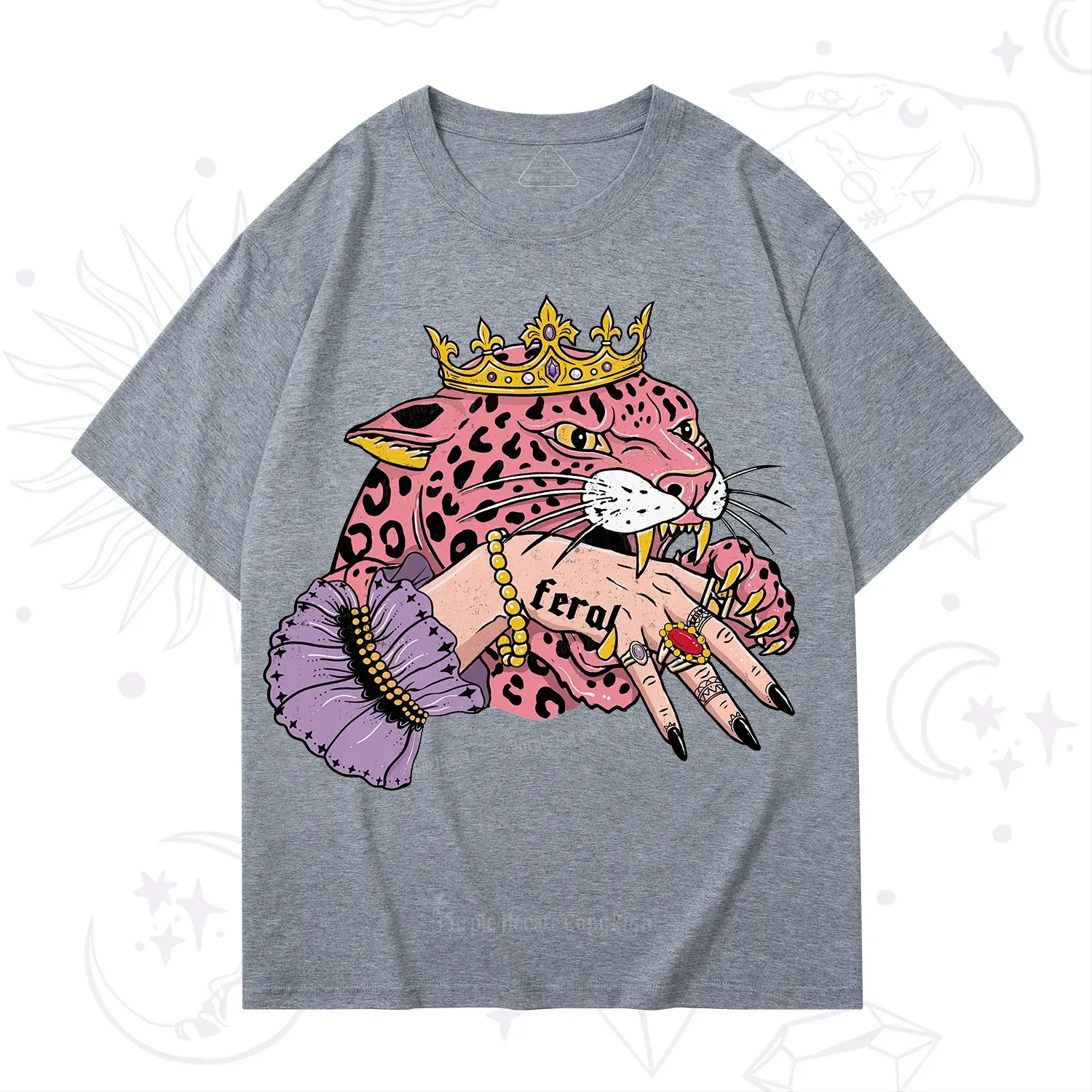 Purplehecate Feral Queen Pink Leopard T-Shirt