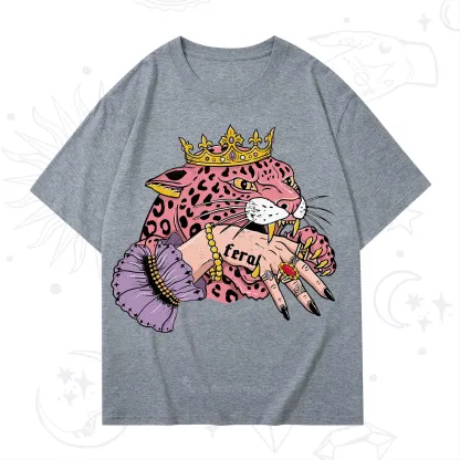 Purplehecate Feral Queen Pink Leopard T-Shirt