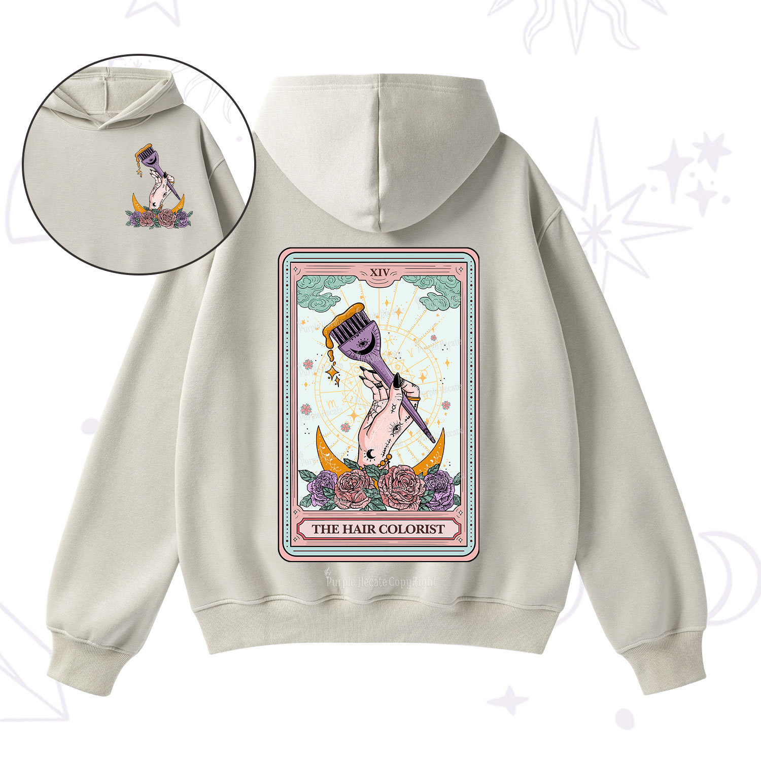 Purplehecate The Hair Colorist Tarot Fleece Hoodie Suit