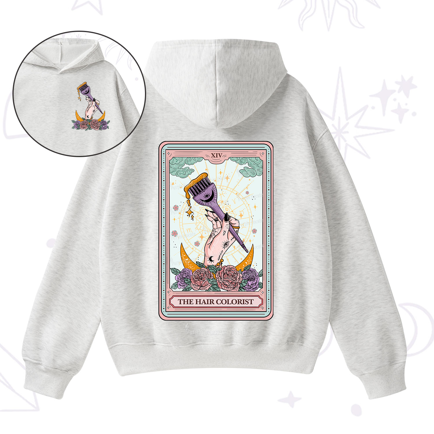 Purplehecate The Hair Colorist Tarot Fleece Hoodie Suit